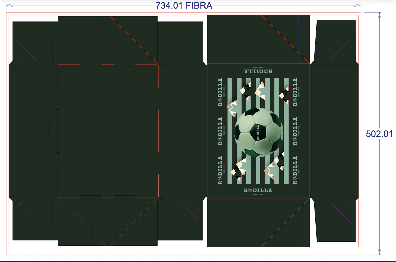 Troquel exterior del packaging Rodilla